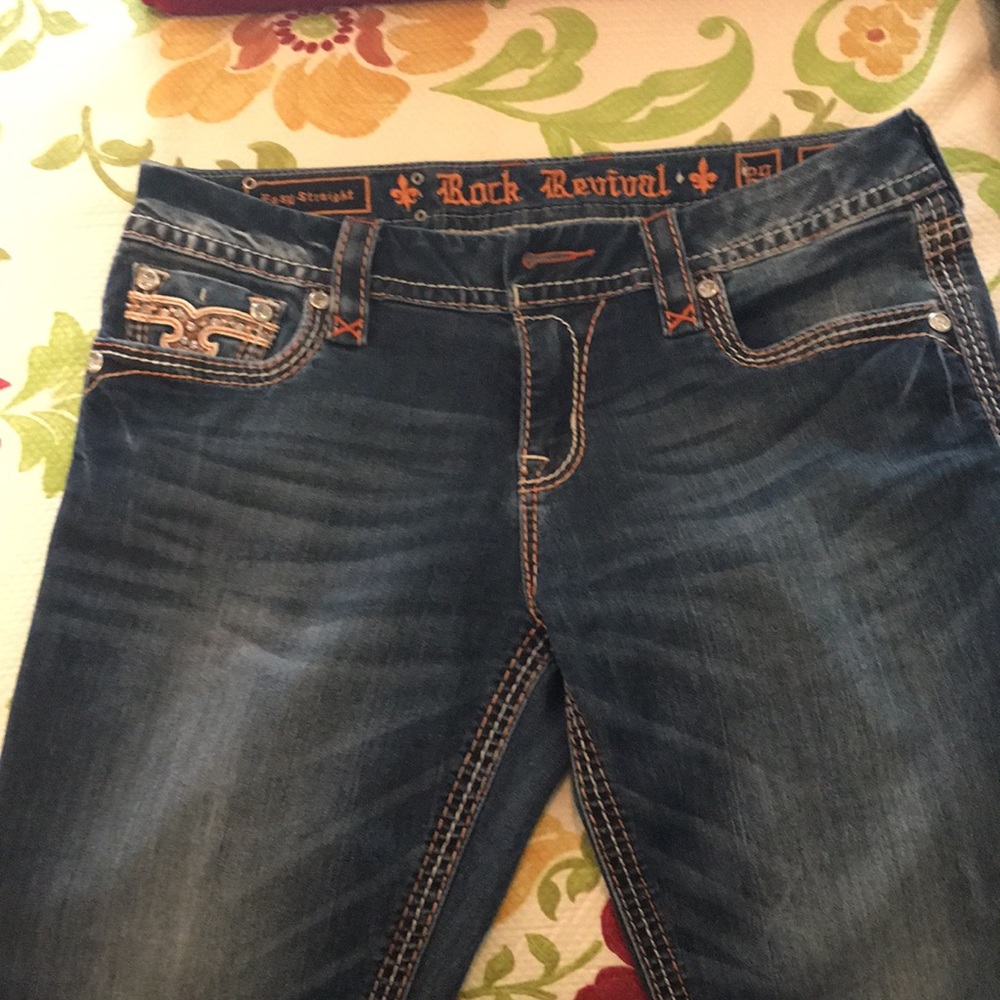 Rock Revival Easy Straight jeans.